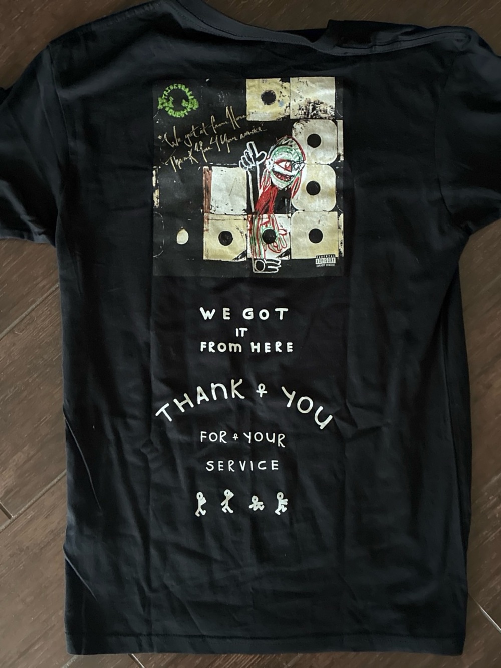 NWOT ‘A Tribe Called Quest’ Black Graphic Men’s T‑Shirt - Thank You Print